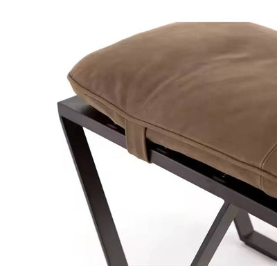 Modern Style Furniture Star Bench Ottoman Velvet Fabric Iron Frame Versatile Bench