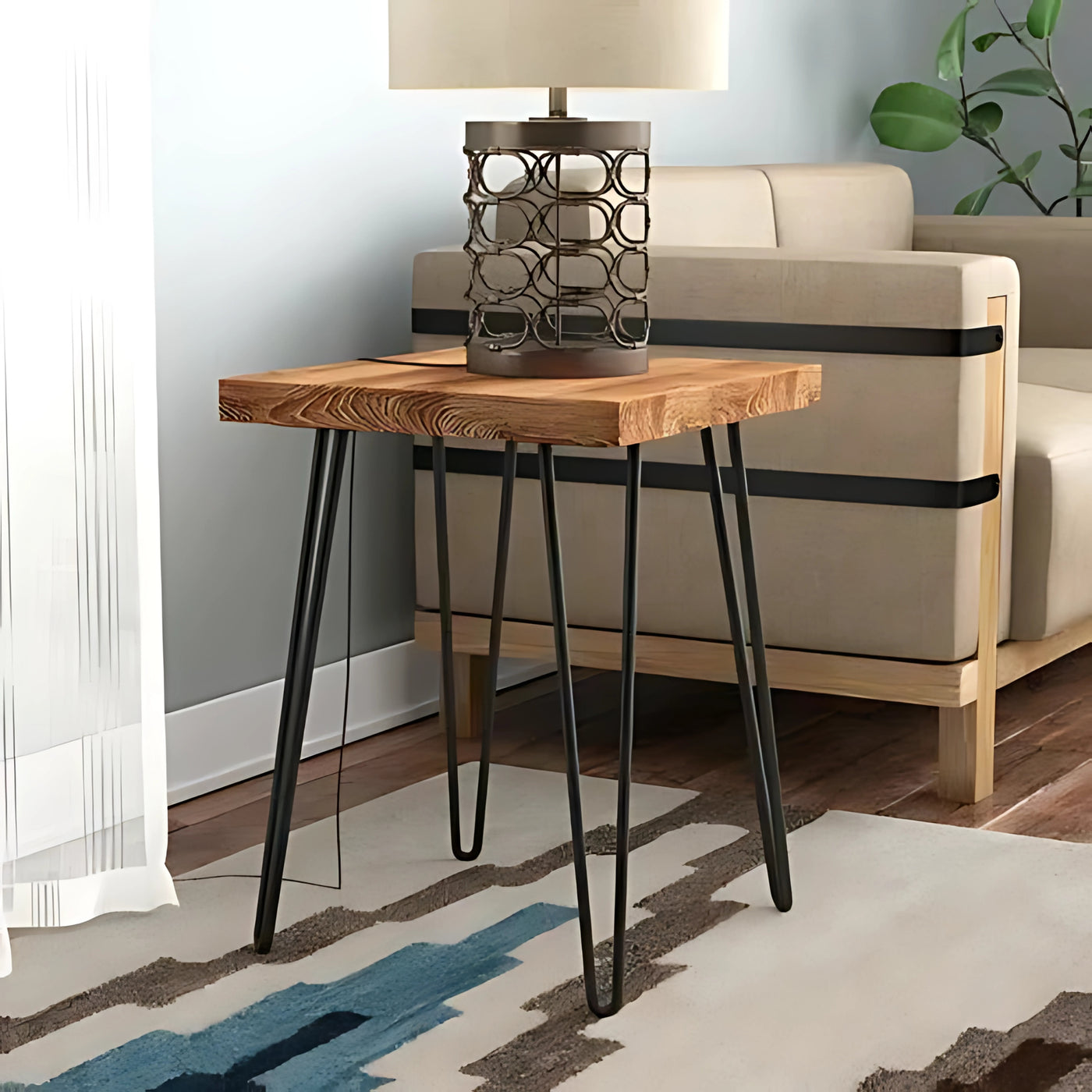 Live Edge Solid Wood Side Table
