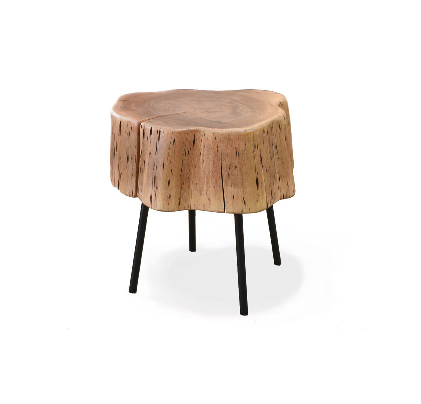 Luxury Design Furniture Live Edge Solid Wood Round Block Style Table