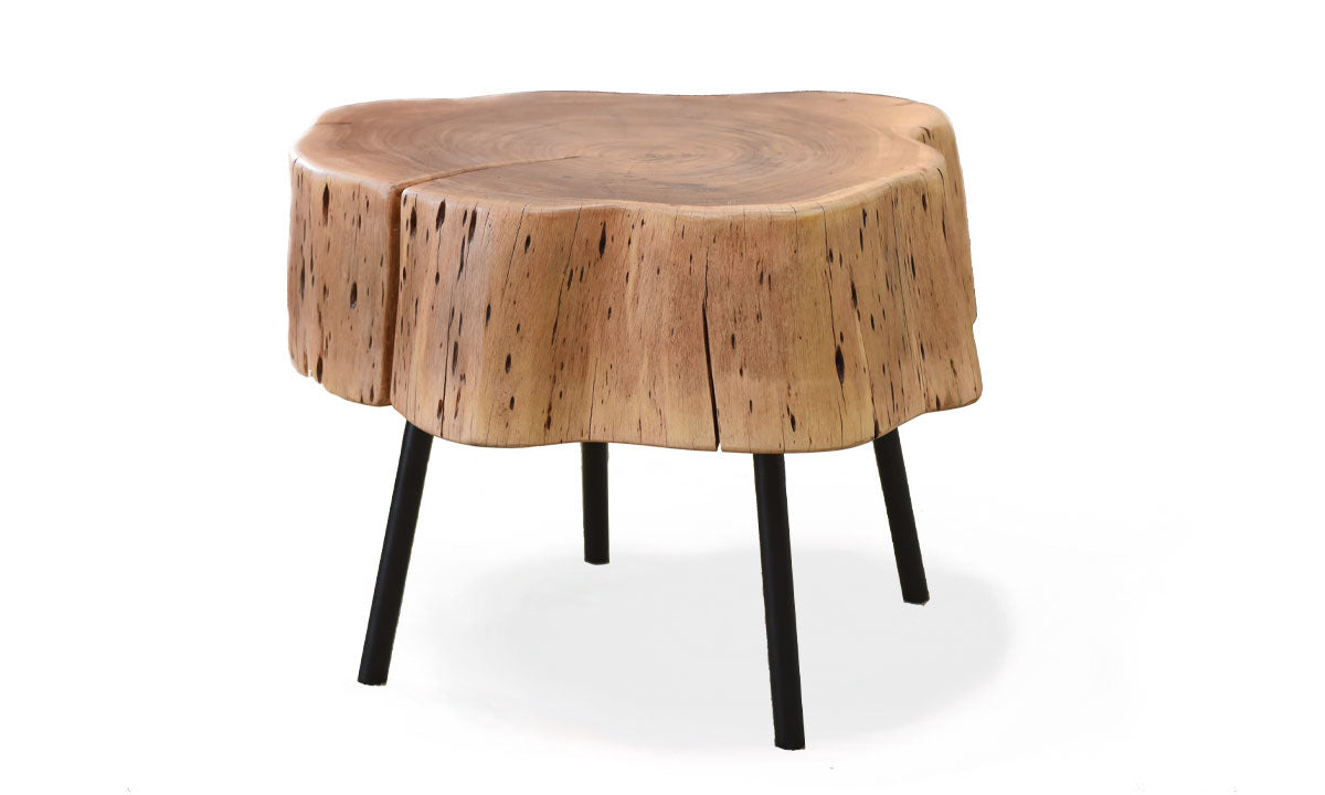 Luxury Design Furniture Live Edge Solid Wood Round Block Style Table