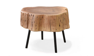 Luxury Design Furniture Live Edge Solid Wood Round Block Style Table